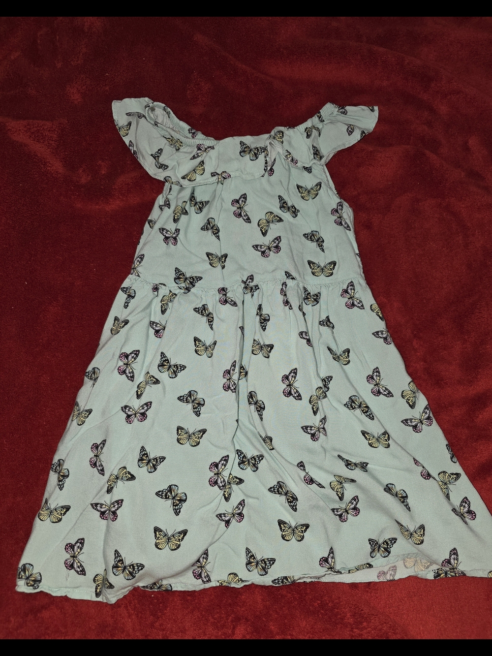 jumping beans Light Blue Butterfly Off-Shoulder Dress
